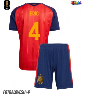 Španělsko Eric Garcia #4 Dětské Domácí Dres MS 2026 Krátký Rukáv (+ trenýrky)